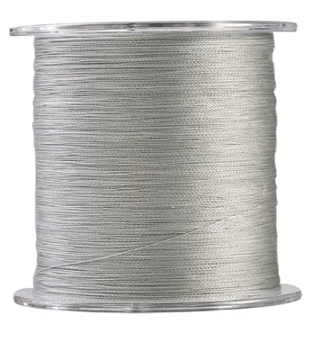 Produktbild von 500 m PE-geflochtene 4 Stränge, superstarke Angelschnüre, Multifilament-Fischseil, hellgrau (8)
