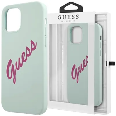 Produktbild von Guess GUHCP12LLSVSBF iPhone 12 Pro Max 67  blau fuchsia/blau fuschia Hardcase Silikon Vintage Handyhülle