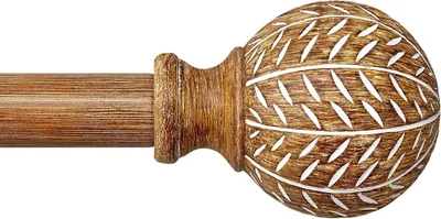 Produktbild von Gardinenstange 80-365 cm, 25 mm, Blatt Endstücke, Metall, für Wohnzimmer