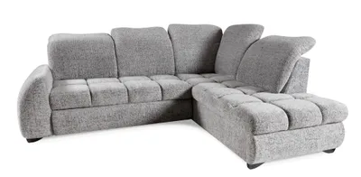 Produktbild von DENNY Ecksofa mit Schlaffunktion Rechts – Grau – Verstellbare Kopfstützen – 225x200x103 cm