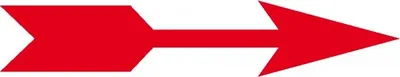 Produktbild von Dreifke® Aufkleber I Drehrichtungspfeil, RoHS konform, rot, Folie, selbstkleb...