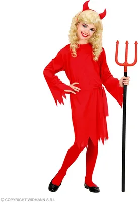 Produktbild von Kostüm Teufelin rot Gr.128 - 158 cm Preishit - Halloween Mädchen Kostüm 158 cm