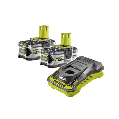 Obrázok produktu pre 2 lítium-iónové batérie RYOBI 18V OnePlus 5,0 Ah - 1 rýchlonabíjačka RC18150-250G