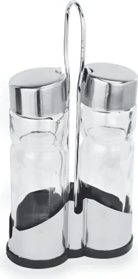 Produktbild von Menage, Glas / Edelstahl/ CNS, Essig und Öl, 20 cm Höhe, 3-teilig