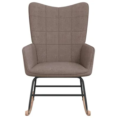 Produktbild von Möbel Schaukelstuhl Modernes Design - Schwingsessel/Fernsehsessel- Taupe Stoff - 61x78x98 cm Top7277715