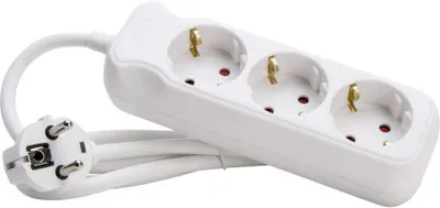 Obrázek produktu pro Kopp zásuvková lišta, 3 zásuvky, s úhlem 45°, zvýšená ochrana proti dotyku, kabel H05VV-F3G1,5mm², 1,4 m, 16A