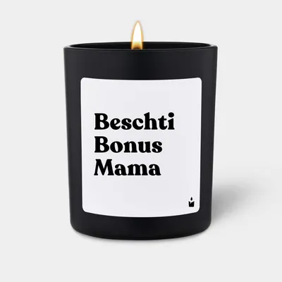 Produktbild von ChattyCandles Duftkerze Schwarz Flowery Beschti Bonus Mama