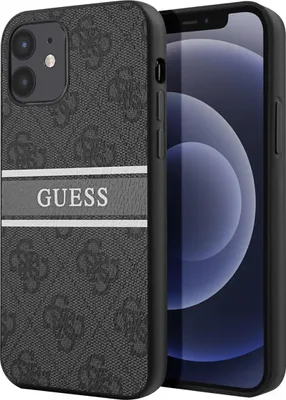 Produktbild von Guess, Schutzhülle für Apple iPhone 12 / 12 Pro Stripe, Grau