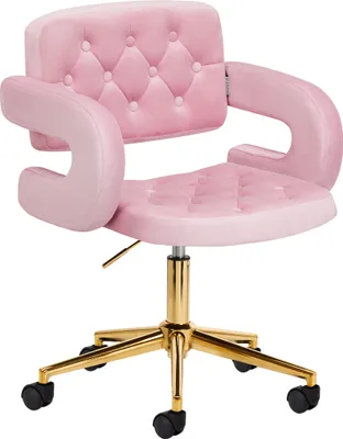 Produktbild von 4Rico Drehstuhl Qs-Of213G Samt Rosa