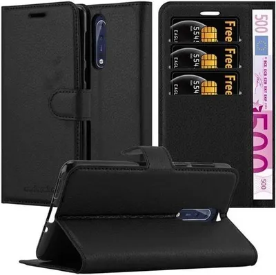 Image de Cadorabo Housse pour Nokia 8 2017 Housse de protection en noir Etui pour téléphone portable Case Cover Fermeture magnétique