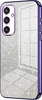Produktbild von Glitzer Hülle für Samsung Galaxy S25 - Phonesta Crystal Sparkle Silikon Back Cover - Lila