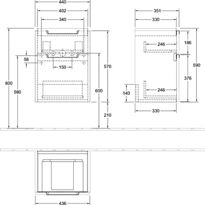 Produktbild von Villeroy & Boch A90610VM WTUS Subway 2.0 A90610 440x590x352mm
