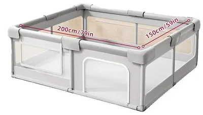 Image de Aire de jeux, design portable, espace sécurisé pour les tout-petits, 150x200 cm