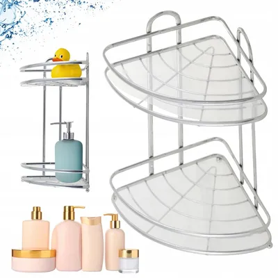 Produktbild von Eckregal für das Badezimmer, verchromt