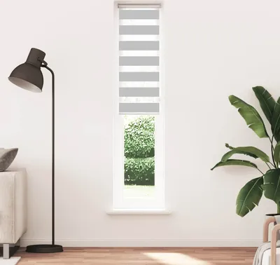 Productafbeelding van Zebra rolgordijn 40x230 cm stofbreedte 35,9 cm lichtgrijs