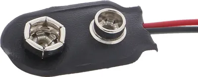 Produktbild von 9V-Batterieklemme, I-Form (seitlich) - ca.15cm Kabellänge