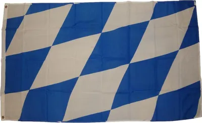 Image de Drapeau Bayern Raute 90 x 150 cm Drapeau avec 2 oeillets 100g/m² poids du tissu Hissflagge Hiss