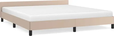 Produktbild von vidaXL Bettgestell mit Kopfteil ohne Matratze Cappuccino 180x200 cm