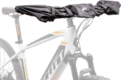 Image de Housse de protection pour vélo FISCHER pour écran & guidon de vélo électrique avec revêtement intérieur étanche, protège de la poussière,