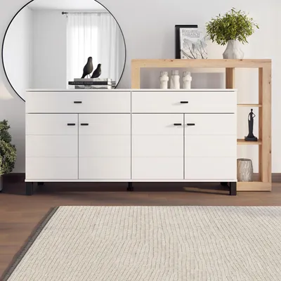 Immagine prodotto di Chefch - Credenza, 183x35x101h cm Bianco, 7 Ripiani