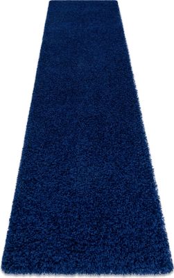 Bežec SOFFI shaggy 5cm tmavomodrý - do kuchyne, predsiene, chodby, haly modrý 70x300 cm