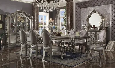 Produktbild von Esszimmer Set Garnitur Tisch 8x Stuhl Kommode Spiegel Barock 11tlg. Gruppe