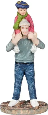 Produktbild von Edelman Dekorationsfigur Vater mit Hilfe Pietje, 3x2x8 cm, Sinterklaas-Dekoration