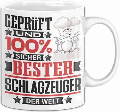 Produktbild von Schlagzeuger Geschenk Lustiger Spruch für Schlagzeuger Geschenkidee Bester Schlagzeuger Der Welt (Weiß)