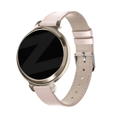 Produktbild von Bandz Lederarmband „Classic“ – Echtes Lederarmband, 14 mm, passend für Garmin Lily 2 (nur zweite Version) – rosa