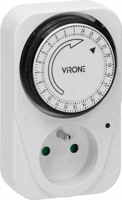 Image de Virone MT-1 Timer Minuteur mécanique à fiche avec fonction de charge permanente of (fiche française de type of)