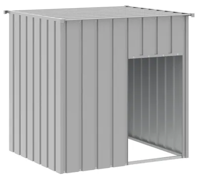 Produktbild von vidaXL Hundehütte mit Dach Hellgrau 110 x 103 x 109 cm Verzinkter Stahl