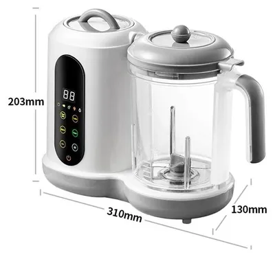 Produktbild von Baby-Nahrungszubereiter - Dampfgarer und Mixer - EU-Stecker 220 V - Dämpfen, Mixen, Erwärmen, Kochen - Elektrisch - PP-Kunststoff