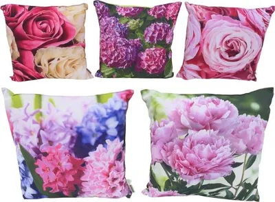 Produktbild von BLUMEN-3 Dekokissen Outdoor 1 Stück ca.45x45 cm Mehrfarbig