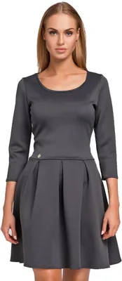 Produktbild von Damen Kleid Klassisches Minikleid Glockenform; Grafit/M/38