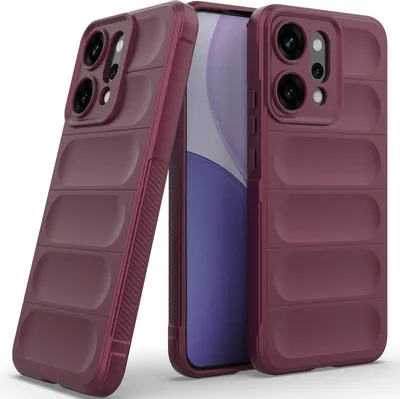 Produktbild von Handyhülle für Oppo Reno14 Pro Weich TPU Silikon Stossfest Anti-rutsch Hülle bordeaux