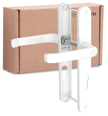 Image de Poignée de porte extérieure avec rosace de 92 mm pour une installation facile
