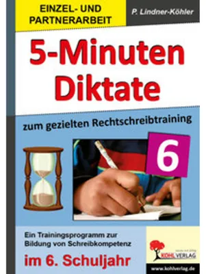 Produktbild von Fünf-Minuten-Diktate / 6. Schuljahr zum gezielten Rechtschreibtraining