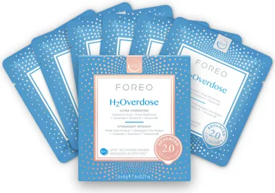 Produktbild von FOREO H2Overdose Advanced Collection 2.0 UFO-aktivierte Gesichtsmaske Hyaluronsäure Vitamin E 6 Masken