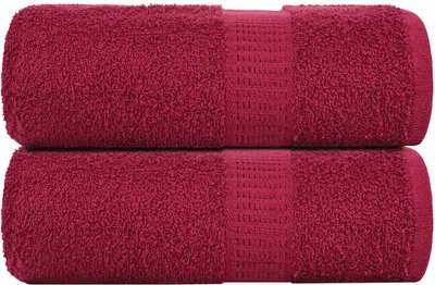 Produktbild von （Robust Möbel）Waschtücher FROGN 2er set - modernes Design - Bordeaux 30x30cm 360 g/m² DE852302 - Handtücher