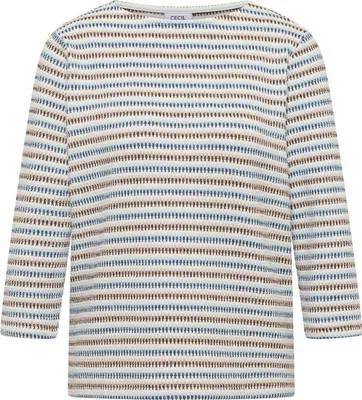 Produktbild von Multi Stripe Knit T-Shirt 37473 sporty denim blue Größe XXL