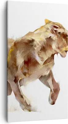 Produktbild von Bild auf Leinwand - Leinwandbild - Tier Abstraktion - 45x80cm - Wand Bild - Wanddeko - Wandbilder - Leinwanddruck - Bilder - Kunstdruck - Wanddekoration - Leinwand bilder - Wandkunst - PA45x80-3967