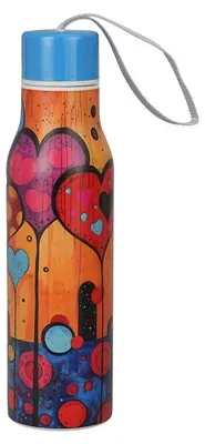Image de Thermos, élégant, idéal pour un cadeau. Design moderne : cœurs colorés. Capacité : 500 ml