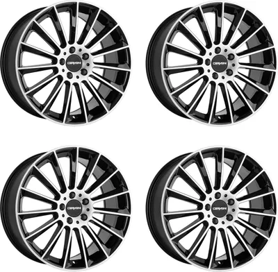 Obrázok produktu pre 4 x Carmani disky 17 Fritz 8 palcov x 18 palcov ET45 5x112 čierne leštené CA170818H345BP kompatibilné s Mercedes A-trieda B-trieda C-kupé C-trieda CL CLA E-trieda EQA