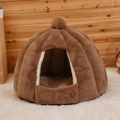 Image de Nid douillet pour chat avec coussin amovible, idéal pour les petits animaux de compagnie