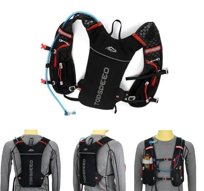 Produktbild von Wasserdichter Fahrradrucksack Trinkrucksack Hydrationsrucksack - 5 Liter - Leicht - Mit Reflektorstreifen