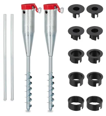 Obrázek produktu pro Sada 2 zemních kotev pro slunečníky s adaptéry
