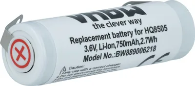 Produktbild von vhbw Akku kompatibel mit Philips Spectra 8895XL, 8892XL Rasierer (750 mAh, 3,6 V, Li-Ion)