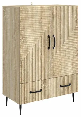 Zdjęcie produktu dla Komoda vidaXL z drewna dębowego Sonoma, 66 x 34,5 x 95 cm, materiał drewnopochodny