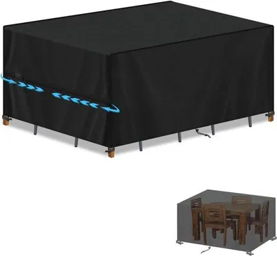 Immagine prodotto di Tovaglia impermeabile per mobili da esterno - Protezione UV - Tessuto Oxford - 130 x 90 x 80 cm
