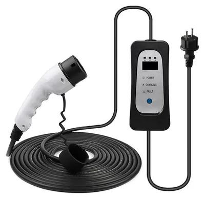 Obrázok produktu pre Nabíjačka EV, nastaviteľný prúd, LED displej, typ 2, 10 metrov